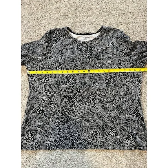 2 pc Lot Croft & Barrow Long Sleeve Shirts Womens Sz 1X Paisley Abstract Pattern - Picture 9 of 16